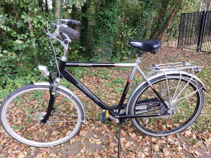 Mooie zwart/zilveren Batavus Intermezzo, Fietsen en Brommers, Fietsen | Heren | Herenfietsen, Gebruikt, Batavus, 57 tot 61 cm
