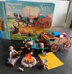 Paarden met kar van spirit playmobil, Ophalen of Verzenden, Zo goed als nieuw, Complete set
