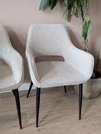 3x Lenon eetkamerstoel bouclé offwhite / beige, Huis en Inrichting, Stoelen, Ophalen