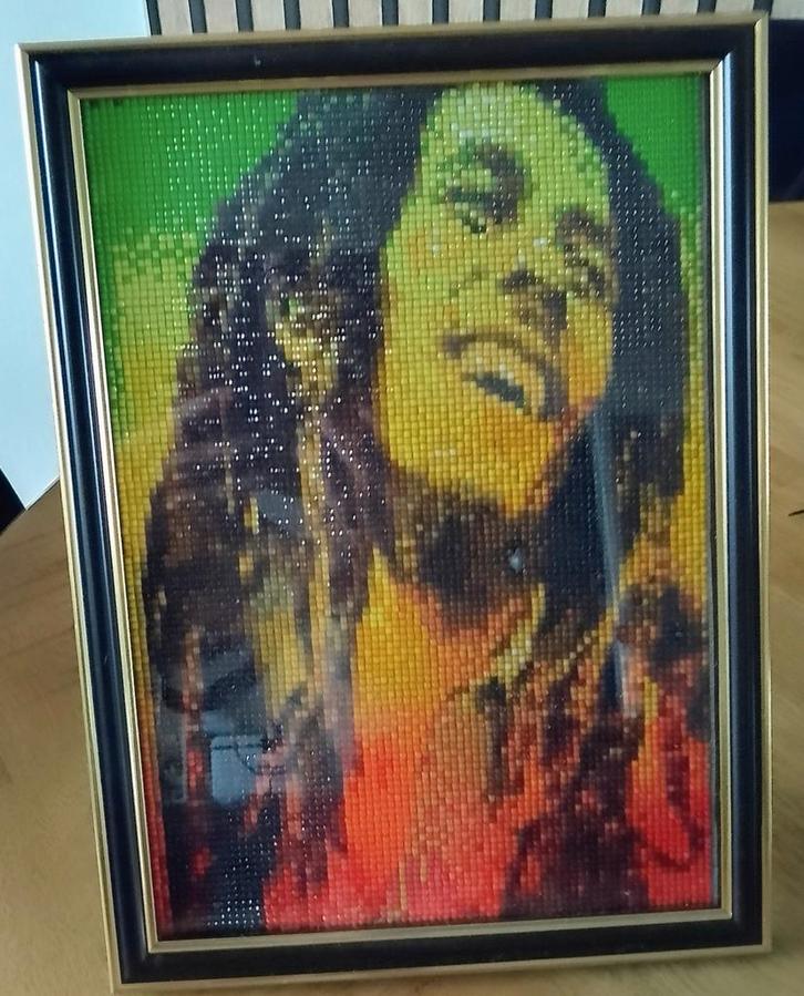Bob Marley Diamond Painting Ingelijst, Antiek en Kunst, Kunst | Schilderijen | Klassiek, Ophalen of Verzenden