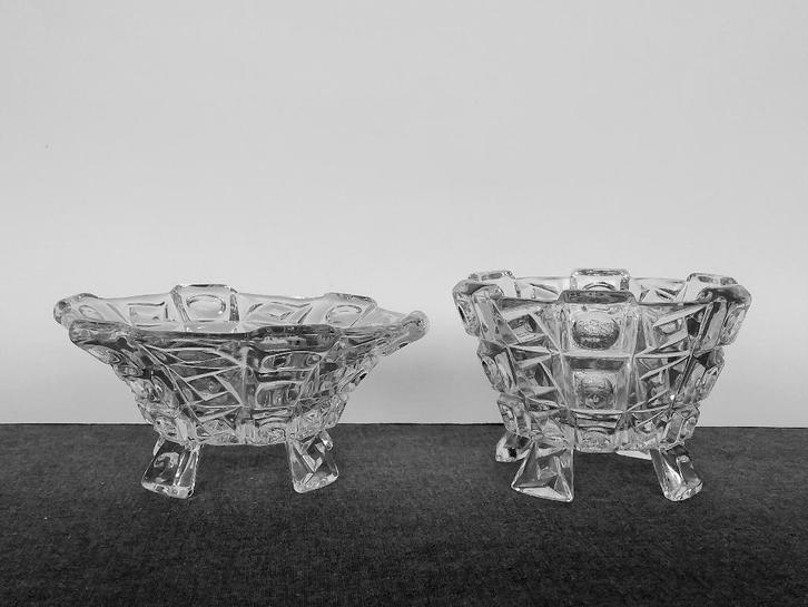 2 Schaaltjes Libochovice Persglas Art Deco, Antiek en Kunst, Antiek | Glas en Kristal, Ophalen of Verzenden