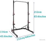 Squat and pull-up rack + barbell, Ophalen, Krachtstation, Zo goed als nieuw, Metaal