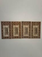 4x Zilverbon groot 1 Gulden 1938, Ophalen of Verzenden, 1 gulden, Setje