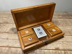 Vintage Houten Kist Kaartspel Bridge, Hobby en Vrije tijd, Gezelschapsspellen | Kaartspellen, Ophalen, Gebruikt