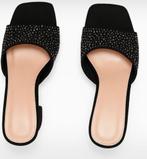 Dames slipper met blokhak, Zwart, Nieuw, Ophalen of Verzenden, Schoenen met hoge hakken