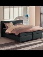 Boxspring 2 persoons 1.40x200 in prima staat., Zwart, Tweepersoons, Zo goed als nieuw, 200 cm