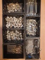 Oude glazen kristallen ornamenten, Antiek en Kunst, Antiek | Lampen, Ophalen