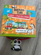 Dieren Puzzel Trein - Boek + Puzzel, Ophalen, 10 tot 50 stukjes, Zo goed als nieuw, 2 tot 4 jaar