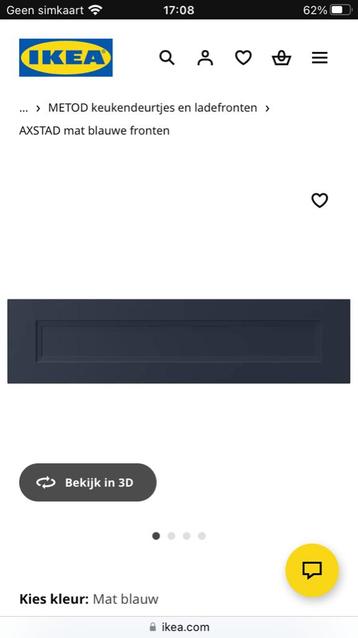 AXSTAD blauw 80x20 lade 20x80 deur keuken kastje Ikea METOD. - afbeelding 5