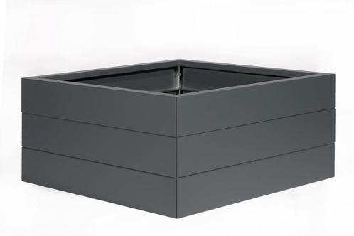 Actie Bloembak modulair antraciet, Tuin en Terras, Bloembakken en Plantenbakken, Nieuw, Metaal, Binnen, Tuin, 30 tot 60 cm, 100 cm of meer