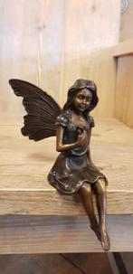 Bronzen beeld/ ELFJE met BLOEM /FEE / ENGEL, Tuin en Terras, Tuinbeelden, Engelenbeeld, Nieuw, Info@huisentuindecoratiemarie.nl