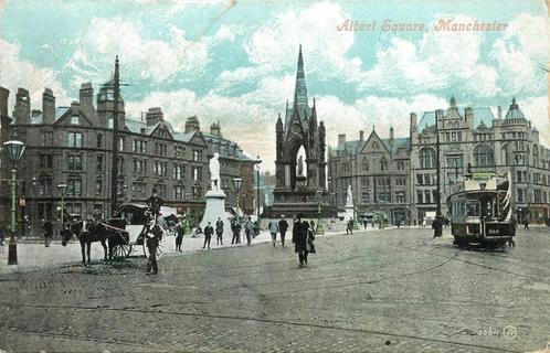 (379-095-007) Manchester Albert Square, Verzamelen, Ansichtkaarten | Buitenland, Engeland, Verzenden