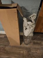 Nieuwe glazen bloemenvaas in doos, Ophalen, 50 tot 75 cm, Wit, Nieuw