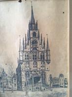 pentekenig/ets stadhuis gouda., Antiek en Kunst, Ophalen
