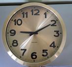 Karlsson Gold stationsklok. Stille klok,doorsnee 40cm, Antiek en Kunst, Ophalen