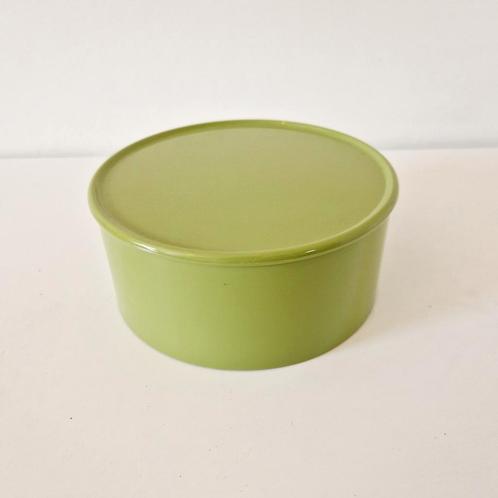Mosgroene Mepal vintage koektrommel koekjestrommel jaren 70, Verzamelen, Retro, Overige typen, Ophalen of Verzenden