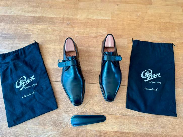 Zwarte Greve monk maat 9,5, Kleding | Heren, Schoenen, Zo goed als nieuw, Gespschoenen, Zwart, Ophalen of Verzenden