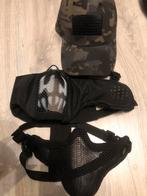 2x mond beschermer gezichtsmasker en 1 pet voor airsoft, Verzamelen, Militaria | Algemeen, Nederland, Ophalen of Verzenden