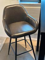 Bartafel zwart met 2 grijze krukken, Huis en Inrichting, Tafels | Statafels, Ophalen, Gebruikt
