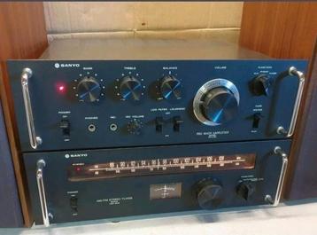 Sanyo dca-401 versterker + tuner fmt-401k + speakers ca.1980 beschikbaar voor biedingen