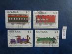 guyana - treinen 1989 (vv-71), Postzegels en Munten, Postzegels | Amerika, Ophalen of Verzenden, Gestempeld, Zuid-Amerika