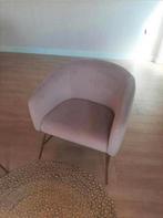 2x Prachtige fauteuil Belfast - roze velvet, Huis en Inrichting, Fauteuils, Ophalen, Minder dan 75 cm, Zo goed als nieuw, Metaal