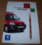 brochure Peugeot Partner bestelwagen accessoires  2004, Nieuw, Overige merken, Ophalen of Verzenden
