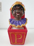 Authentiek etalage beeld zwarte Piet op veer - 22cm, rood, Diversen, Sinterklaas, Verzenden, Nieuw