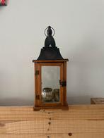 Antieke Houten Lantaarn met Metalen Details Decoratie Woonac, Ophalen
