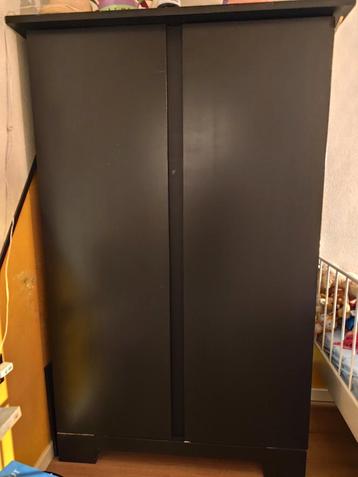 Kledingkast zwart 120/185 