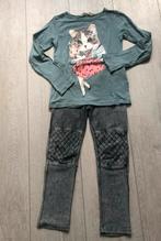 Hip setje 116 hm meisje, tregging met longsleeve 116/122, Kinderen en Baby's, Kinderkleding | Maat 116, Ophalen of Verzenden, Zo goed als nieuw