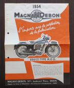 Folder Magnat Debon Modellen 1954 (Frans), Motoren, Handleidingen en Instructieboekjes, Overige merken