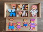Familie beer aankleden, Kinderen en Baby's, Speelgoed | Houten speelgoed, Ophalen of Verzenden, Zo goed als nieuw