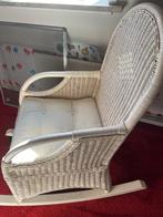 Schommelstoel, Huis en Inrichting, Stoelen, Ophalen, Gebruikt, Wit, Riet of Rotan