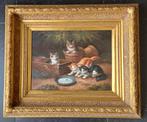 Schilderij met katten robert daalmeijer, Antiek en Kunst, Kunst | Schilderijen | Klassiek, Ophalen of Verzenden