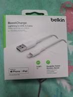 Belkin BoostCharge lightning to USB-A cable - iPhone en iPad, Telecommunicatie, Nieuw, Apple iPhone, Ophalen of Verzenden