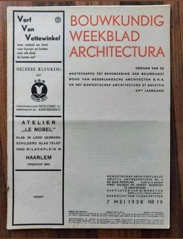 Bouwkundig Weekblad nr 19 oa de B.S.B. Regeling (1938) beschikbaar voor biedingen