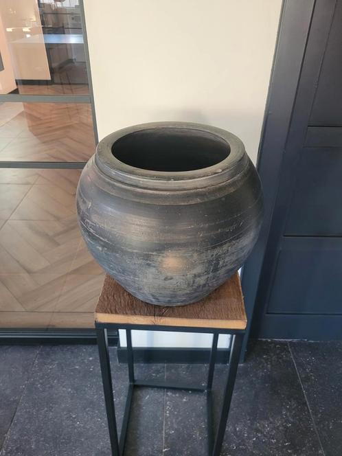 Oude Chinese Pot, olijf pot (Aura Peeperkorn), Huis en Inrichting, Woonaccessoires | Vazen, Gebruikt, Zwart, Minder dan 50 cm