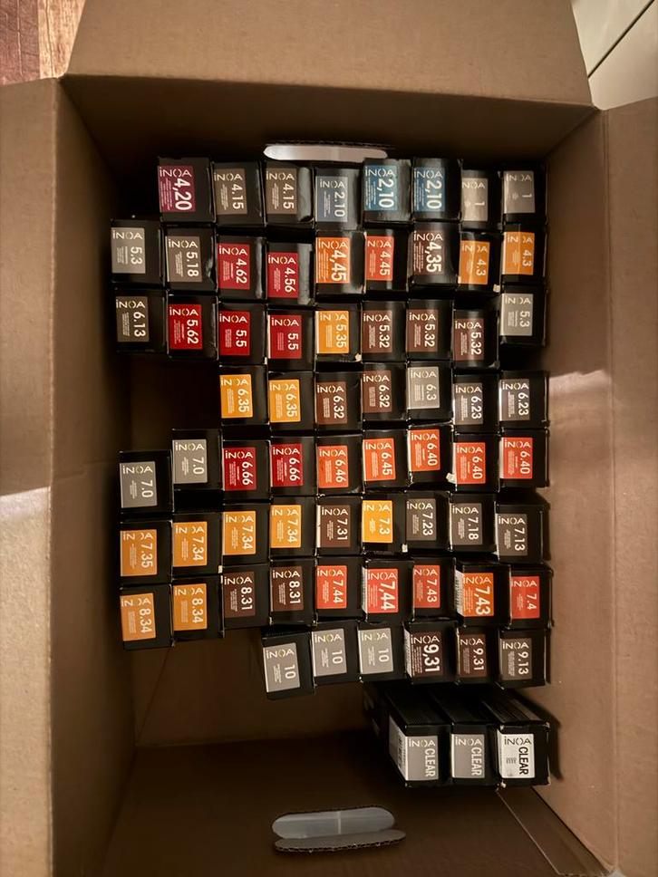 Inoa haarverf, Sieraden, Tassen en Uiterlijk, Uiterlijk | Haarverzorging, Zo goed als nieuw, Overige typen, Ophalen of Verzenden