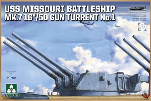 ROWASP | Takom 1/72 USS Missouri Battleship Mk 7 16/50 Gun T, Hobby en Vrije tijd, Modelbouw | Boten en Schepen, Nieuw, 1:50 tot 1:200
