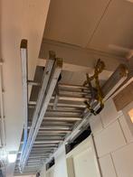 Aluminium lader 3x10 elk deel 285 i z g s, Doe-het-zelf en Verbouw, Ladders en Trappen, Ophalen, Gebruikt, Ladder, 4 meter of meer