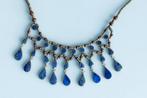 Lapis Lazuli mooie etnische Afgaanse ketting met druppels, Nieuw, Blauw, Ophalen of Verzenden, Steen of Mineraal