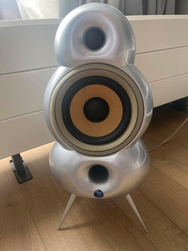 Twee Minipods Luidsprekers - Goede staat, werkend te zien, Audio, Tv en Foto, Luidsprekers, Gebruikt, Front, Rear of Stereo speakers