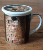 Beker met dekseltje  de Kus Klimt, Ophalen of Verzenden, Gebruikt, Overige stijlen, Kop(pen) en/of Schotel(s)
