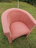 Rood / Roze fauteuil, Overige materialen, 75 tot 100 cm, Ophalen of Verzenden, Zo goed als nieuw