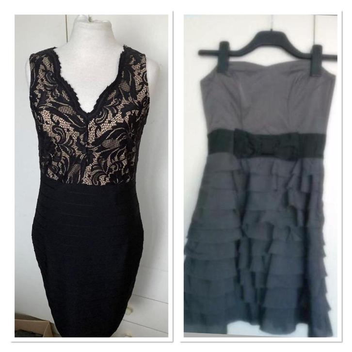 Maat: XS / Zwart jurkje zonder mouw en kanten bovenstuk, Kleding | Dames, Jurken, Gedragen, Maat 34 (XS) of kleiner, Ophalen of Verzenden