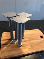 4 stuks metalen grijze poten, Ophalen of Verzenden, Zo goed als nieuw, IJzer