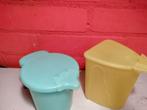 Tupperware schenk kannetjes, Huis en Inrichting, Ophalen of Verzenden, Gebruikt, Blauw, Beker of Kan