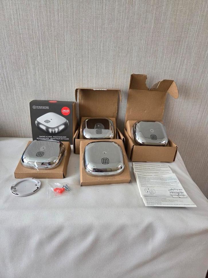 nieuwe JALO HELSINSKI KUPO CHROME rookmelders J4B-11, Doe-het-zelf en Verbouw, Alarmsystemen, Nieuw, Detector, Sensor of Melder