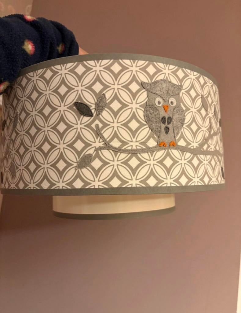 Taftan Uil Plafondlamp Kinderkamer, Wit, Rond, Ophalen of Verzenden, Zo goed als nieuw